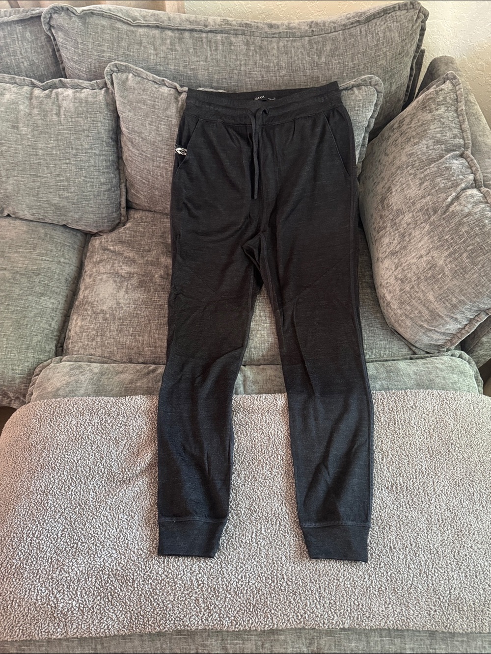 PAKA Black Drawstring Slim Joggers